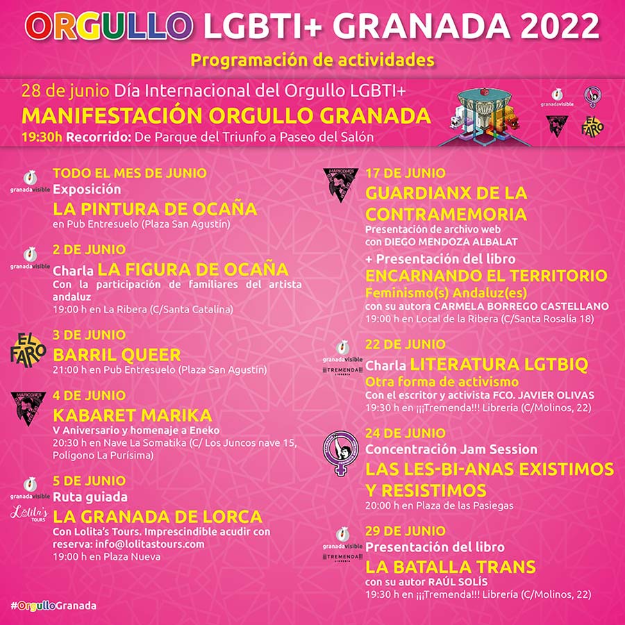 programa orgullo lgbti granada 2022 ok - Igualdad en Granada